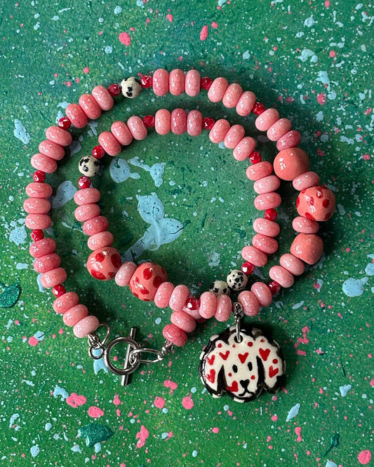 Naszyjnik zakochany piesek