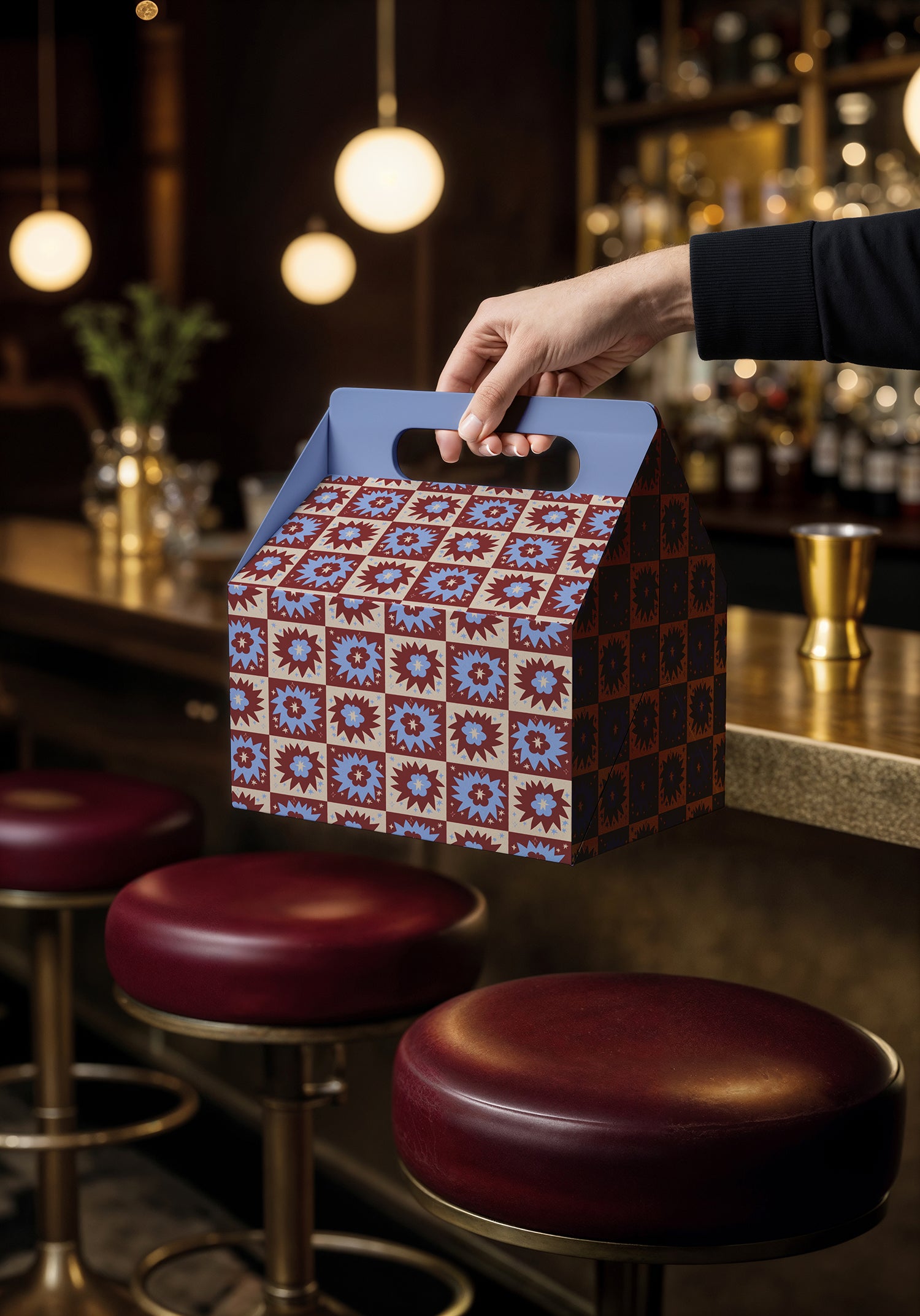 Wzór powierzchniowy Retro Bloom Star Kusik Illustration