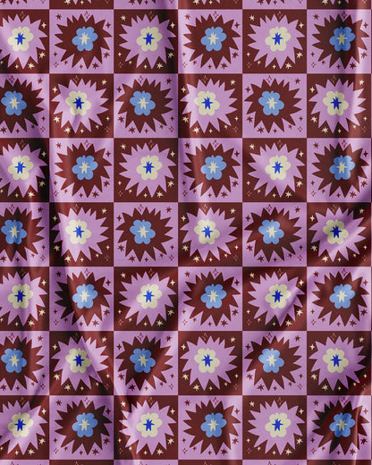 Wzór powierzchniowy Retro Bloom Star Kusik Illustration