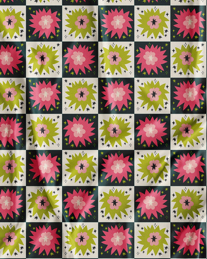 Wzór powierzchniowy Retro Bloom Star Kusik Illustration