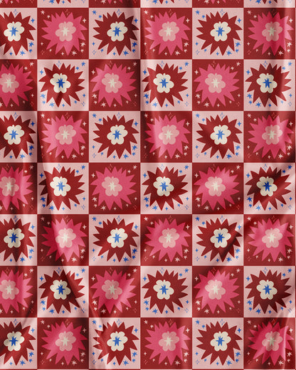 Wzór powierzchniowy Retro Bloom Star Kusik Illustration