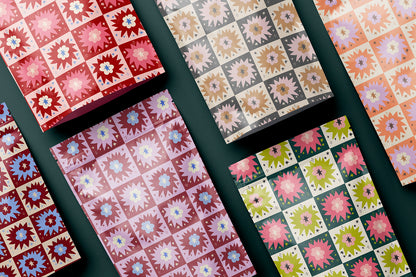 Wzór powierzchniowy Retro Bloom Star Kusik Illustration