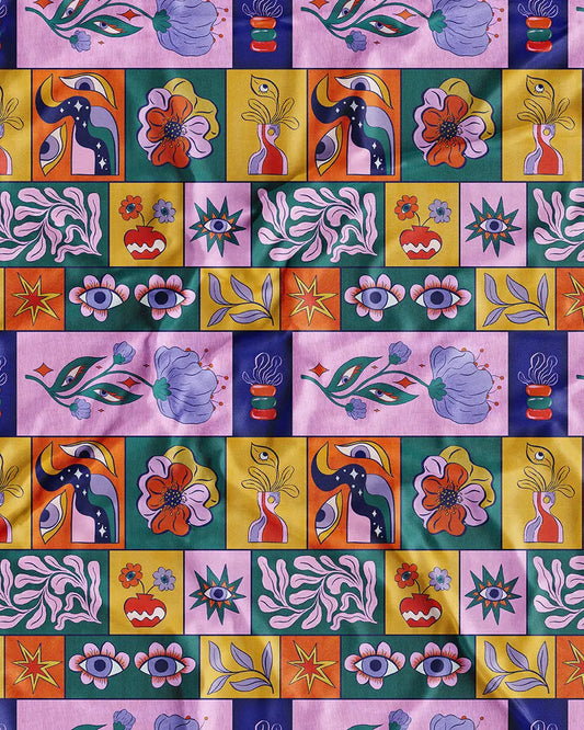 Retro blocks Kusik Illustration