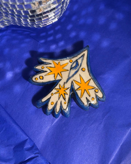 Broszka "Ptak Intuicji" Kusik Illustration