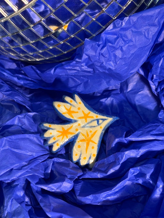 Broszka "Ptak Intuicji" Kusik Illustration