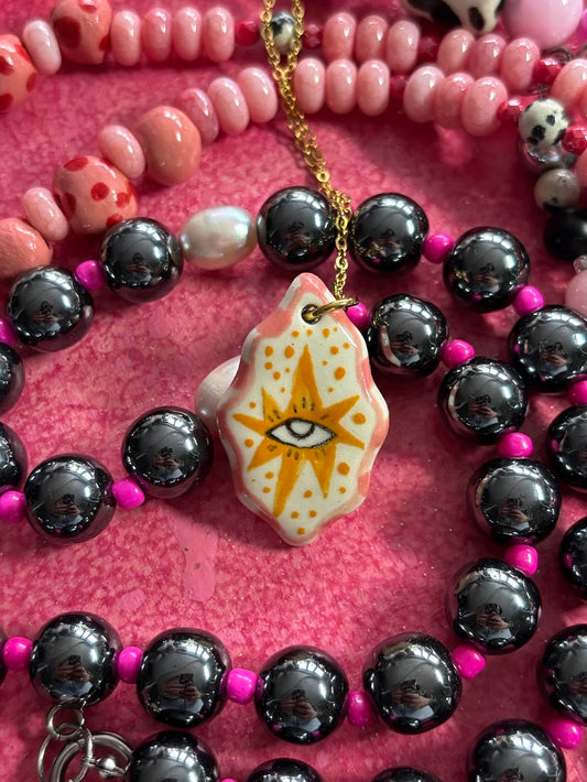 Łańcuszek z ceramiczną zawieszką