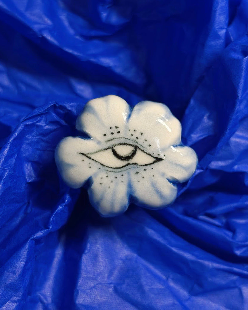 Pierścionek ceramiczny "księżycowy kwiat" Księżycówka