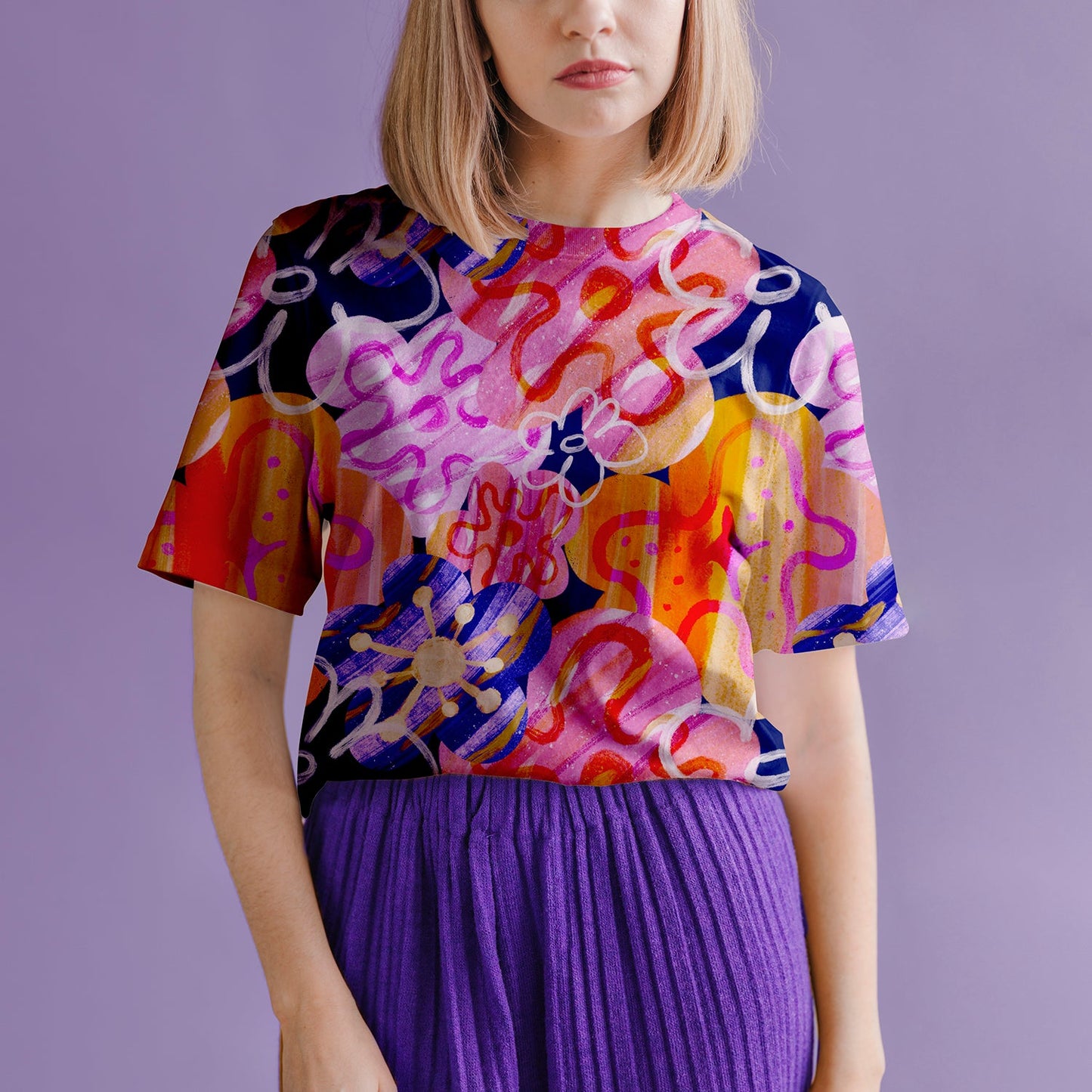 Wzór powierzchniowy - Color floral Kusik Ilustration