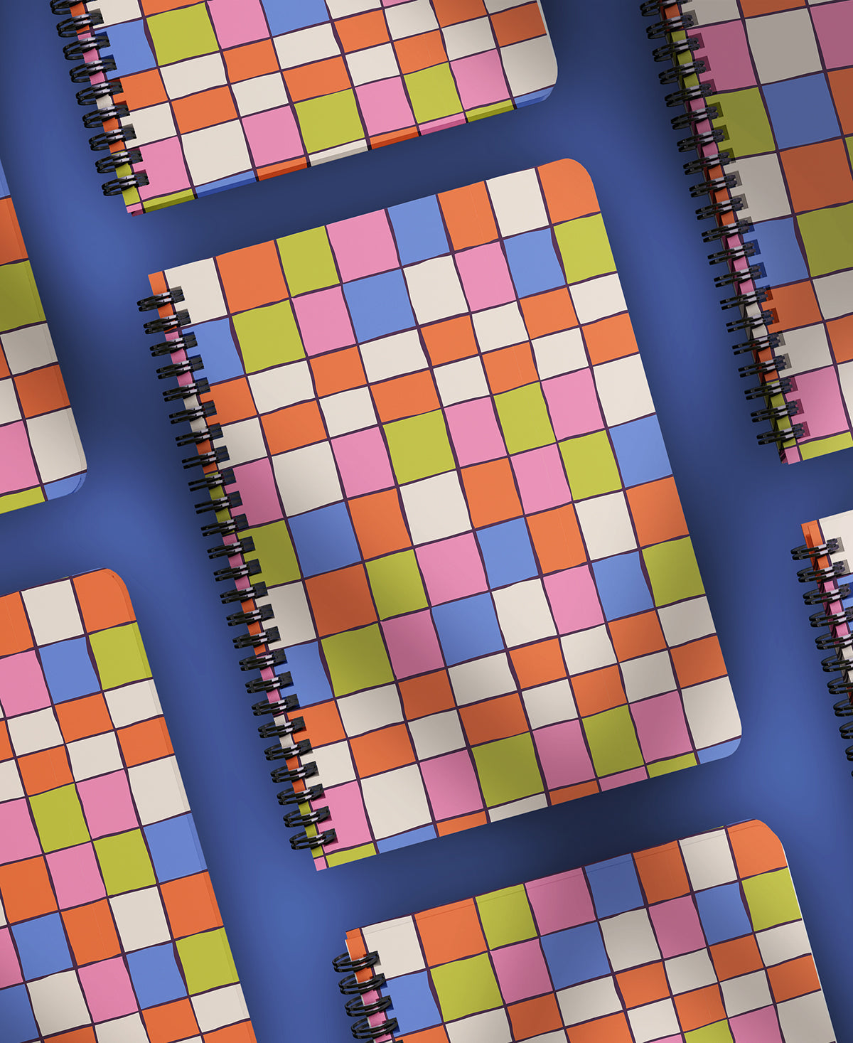 Wektorowy wzór powierzchniowy Retro Grid Kusik Illustration