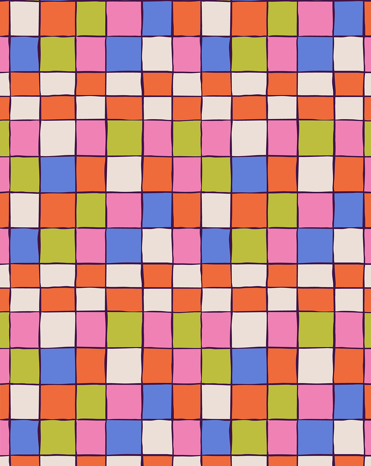 Wektorowy wzór powierzchniowy Retro Grid Kusik Illustration