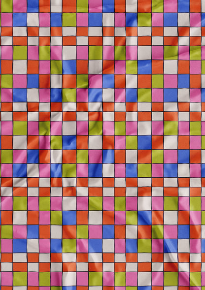 Wektorowy wzór powierzchniowy Retro Grid Kusik Illustration
