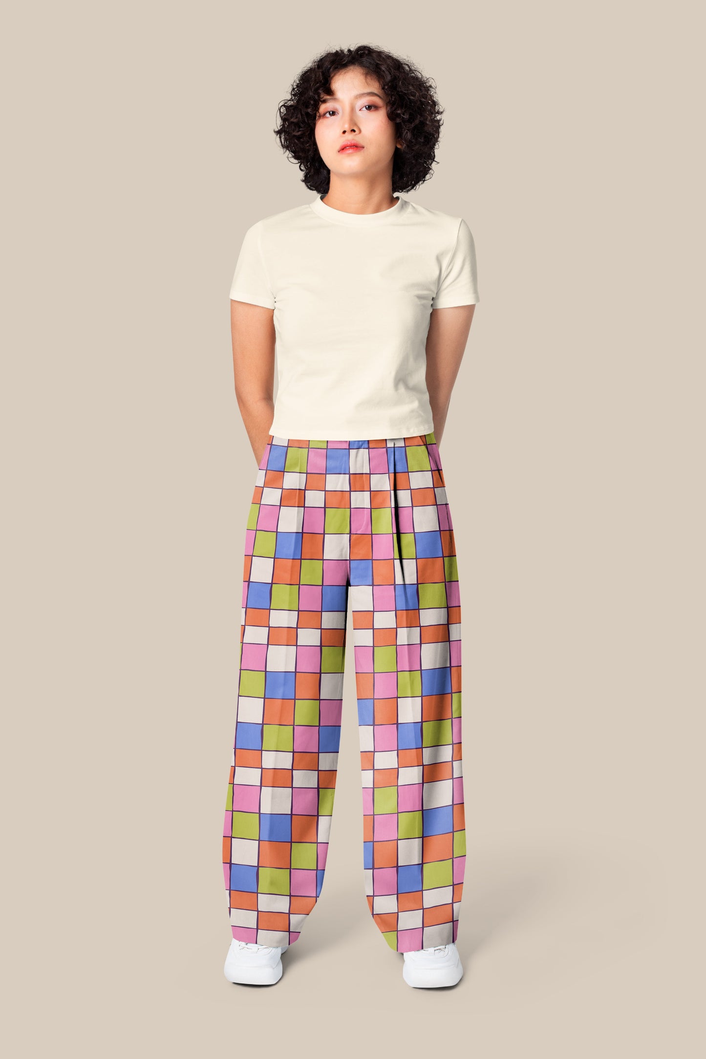 Wektorowy wzór powierzchniowy Retro Grid Kusik Illustration